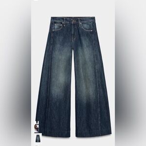❌SOLD❌ZARA Mid-rise jeans with belt loops. Five pockets. Washed effect.